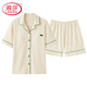 Langsha Light Luxury Couple Pyjamas Summer Coton Pure Coton Short à manches CARRIÉTÉS Simple peut porter des vêtements pour femmes pour hommes X12701-12801 # 2xl Style pour femmes: