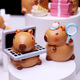 Kapibala's daily blind box second bullet creative cartoon resin cute capybara ornament children's birthday gift 2023-039 pig travel blind box [8 packages, random 1