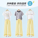 Ikano I.KARNOW girls' pants summer 2025 new thin children's ice silk quick-drying mosquito-repellent pants summer big children's casual wide-leg pants 15277 blue 150