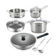 ZWILLING pot set, titanium wok, frying pan, non-stick frying pan, soup pot, steamer, wok, household cookware, kitchenware set, titanium wok, stir-fry + fry + soup 7-piece set