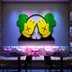 Internet Celebrity Check-in Layout Live Broadcast Room Hintergrund Ornamente Bar Industrial Style Wandaufkleber Szenen Dekoration Grill Kreativität 15693 Sesame Street 02-Cheffer Board 10mm klein