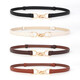 
Women's belt fashionable simple decorative dress waist-hugging versatile white thin belt sexy waist belt 1 cm wide 1661 [black] 90cm