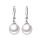 Centennial-old Fenxiang s925 sterling silver pearl earrings Jurchen silver earrings retro pearl earrings 2025 new earrings diamond ear hook tori white 12mm temperament
