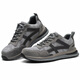 
Labor protection shoes for men and women, anti-smashing and anti-puncture lightweight and breathable Kevlar steel toe casual work safety shoes protective shoes 671 khaki_Microfiber leather + flying woven upper 36