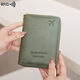 NEU 2025 Neues RFID Anti-Magnetic Passport Bag Reißverschluss Kurzreisepassclip Multifunktionslagertasche Braun