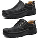 Western Region Camel (VANCAMEL) outdoor men's shoes breathable cowhide large leather shoes waterproof thick sole soft sole dad's shoes work shoes sports mountaineering DWW-6198 black 42