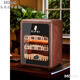 MDUG Germany imported quality high-end cigar humidor cedar wood fashionable curved mini LED light large capacity constant temperature and humidity box cigar cabinet brown single cabinet model pure moisture control* atmosphere light capacity 150 pieces