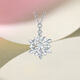 Saturday Fortune (ZLF) PT950 platinum necklace for women, beautiful and romantic six-pointed star snowflake pendant for girlfriend 40+5cm-2.74g