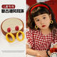 Ganashi children's retro Hong Kong style exaggerated temperament girl personality contrasting color geometric earrings earrings mosquito coil ear clips without ear piercing [1049] contrasting color elliptical ear needle