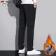 Woodpecker (TUCANO) pants men's autumn and winter straight casual pants men's loose sports trend versatile trousers black plus velvet 32