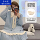 Nagatu extended version comes with chest pad nightgown short sleeves loose student pajamas for women in summer princess style dormitory can be worn outside [with chest pad] 16853 additional version M