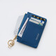 Kangaroo (KANGAROO) Korean version of small card bag for women simple and fashionable mini wallet with key ring coin wallet ID bag card bag trendy pink