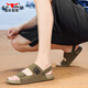 Bull Family Sandals Sandals Herren 2025 Sommer Neue Zwei-Wear-Hausschuhe Herren Beachschuhe Outdoor nicht rutschernde atmungsaktive weiche alleinige Freizeitschuhe Herren Khaki [GN12510z089] 41 (Sportgröße)