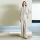 Women's 2025 summer wide-leg pants commuting thin trousers versatile casual pants Khaki M