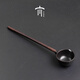 Wen Yijia ceramic boiling anti-scalding tea tea dispenser ebony handle spoon teaspoon water dry soaking kung fu tea set accessories ebony tea spoon