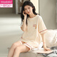 
Modal 2025 new pajamas for women's summer pure cotton shorts shorts spring and autumn summer style can be worn outside home clothing suit ZH-9856# shorts M (80-100Jin[Jin equals 0.5 kg])