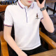 
CZCM light luxury high-end brand short-sleeved polo shirt for men's t-shirt loose casual collar business top summer new style CC866 Black Knight 2XL (135-150Jin [Jin equals 0.5 kg])