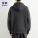 ROMON Knitted Sweater Cardigan Autumn Trendy Hooded Men's Jacket Loose Casual Warm Wool Clothes ST26 Black Gray XL