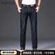 SUSTYLE international high-end brand jeans men's summer new straight loose breathable middle-aged men's business casual pants men's medium blue (3891 summer thin style) 29 (2 feet 2)