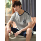 Calculat/Keen(CALCULAT/KEEN) CK pajamas for men summer pure cotton short sleeve thin large size youth cotton men's home clothing suit summer A679[Cotton] M [Suggested 80-110Jin[Jin equals 0.5 kg]]