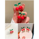 Nuevo estilo coreano de la mujer linda crystal rojo cherry internet celebridad pequeña clip clip clip bang clip de pelo de la frente de la frente de la frente