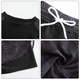Velvet ártico Split Swimsuit Teenager Adolescente Top de manga corta Natación de manga larga Protección de Sun Protección de traje de baño para hombres Set de baño Full Set 9716-Black Grey S 150 Altura 140-155/Peso 50-70