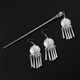 KZD Zhao Lusi's same style hairpin sterling silver ancient style ethnic minority style rocking fringed hairpin female style updo hair accessories hairpin set - ear clip remarks
