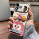 Zhisong Plüsch kleiner Kohleball Dreidimensional Doll Mobiltelefon Hülle für Apple 16 mit Bracket iPhone 15Promax Apple 13 11981-Elektroplieren großer Fenster-Schwarz-Kohlenball-Puppen iPhone 16