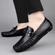 Zapatos de cuero de cuero genuinos zapatos de cuero casuales para hombres zapatos suaves para hombres zapatos de negocios transpirables zapatos de moda para hombres zapatos de cuero británico 9912 negro 38