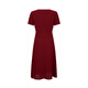 Jiuzi elegant commuter splicing skirt hem three acetic acid dress for women summer JLDX50004 wine red 2XL