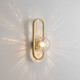 HP Fashion Home Postmodern Glass Gold Wall Wall Wall Bedside Bunding Lights Small Wall Lights Ingeniería del hotel Corredor Luces de pared 6624B Modelo Gold-40*15cm-E27