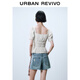 UR2025 summer new women's bow tie puff sleeve shirt shirt UYL250071