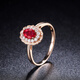 Tingliang 0.7 carat pigeon blood red ruby ring 18K gold set with diamonds Colorful gemstone ring Size message (9 to 21) available Available size message (10 to 22) available