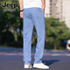 Jeep (Jeep) Herren dünne dunkle Jeans Sommer loser Gerade ultra-dünn-Eis Silk Schwarz lässig Lange Hose Sommer 9767 Hellblau 31 Taillenumfang zwei Fuß vier