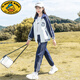 
G.DUCKKIDS girls spring and autumn suit 2024 new big children's girls' clothing fashionable sports two-piece set for children's girls' autumn clothes plus velvet H1396 gray style [coat + pants] 120cm