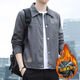 Airmiuu International Brand Jacket Men's Spring and Automn 2025 Nouvelle veste de chemise de travail en daim Slim-Fit [] K12806 KAKI Fleece (emballage de boîte-cadeau) M [90-120Jin [Jin est égal à 0,5 kg]]]