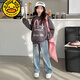 
G. DUCKKIDS girls spring clothing sweatshirt set 2025 new fashionable children's spring and autumn letter hooded tops girls two-piece set off off-white [letter M hooded sweatshirt] cm 120