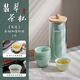 Shuimi high-end imitation jade disposable kung fu tea cup for home office and entertaining guests, thickened and high temperature resistant tea cup, cup holder 1 thickened and anti-scalding