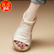 Zulijian Master Roman genuine leather sandals for women 2025 new summer genuine leather thick sole retro fish mouth shoes soft sole bag heel Wenzhou Huidong is not tired from her feet and wears hole shoes outside - black 35 sandals for women 2025 new