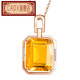 CAOX necklace for women 18K gold pendant light luxury natural crystal inlaid diamond jewelry pendant for girls gift yellow