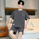 Arctic Velvet Sommer Herren-Pyjama für Sommerkamm-Kamm-Baumwollanzug Sommerhauskleidung 2025 neues Modell 9928 l Gewicht 100-120 Jin [Jin ist 0,5 kg]