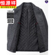 Hengyuanxiang (HYX) middle-aged men's woolen woolen jacket, tunic suit, autumn and winter thickened Chinese stand-up collar dad woolen jacket for men, dark gray 2XL 185