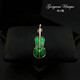 QUAMER Exquisite Violin Brooch High-end Fashion Corsage Pin Suit Accessories 2025 Main Image Color