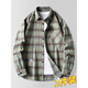 A21FUNB Camisa de manga larga a cuadros 2025 Spring and Summer New Men's Tendy Camiseta informal suelta Chaqueta de protección Sun Men 9902 Verde M [recomendado 90-110Jin [Jin equivale a 0.5 kg]]]