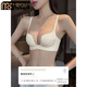 Modal Brand Underwear Women's Small Breast Push-Up and Secondary Breast Anti-Sagging Half-cup Larger Bra Set 2026 Autumn and Summer Thin Style Champagne Color-Single Underwear 70C 32 (Pull-up and Push-up)