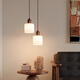 
Omiyou's medieval style bedroom bedside small chandeliers high-end French retro restaurant aisle new Chinese single-head long hanging line light 7022 single hanging (peach wood color) eye protection three-color light