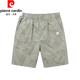 皮尔卡丹100%纯棉短裤男夏季薄款时尚百搭中裤子宽松休闲运动五分裤沙滩裤 卡其色9215 M (建议体重95-115斤)