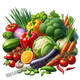 Yonghuan kitchen vegetable stickers refrigerator door tiles fresh fruits and vegetables self-adhesive paintings on wall doors and windows stickers waterproof paintings TG9859 self-adhesive paper without background 0cm*0cm long side 30CM (large size better effect