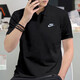 Nike (Nike) T-shirt à manches courtes pour hommes 2025 Été Nouveaux vêtements de sport Polo à revers en tricot tricot à manches mi-manches Coton pur FN3895-010 Black M Hauteur recommandé 165-170 Poids 110-120Jin [Jin est égal à 0,5 kg]