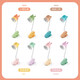LED Mini Clip Desk Lamp Night Light Warm Light Eye Protection Study Lamp Dormitory Bedside Reading Lamp Cute Children's Day Gift Stationery Desktop Ornament Clip Night Light + Random Color